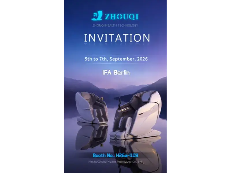 Ningbo Zhouqi Health Technology、IFAベルリン2026でインテリジェントマッサージチェアを展示
